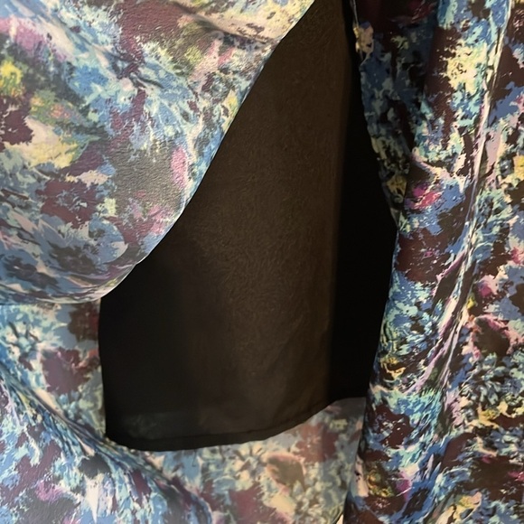 Rieley Women Mini Dress Large Blue Abstract Contemporary Preppy Coastal Cowgirl - Picture 6 of 12